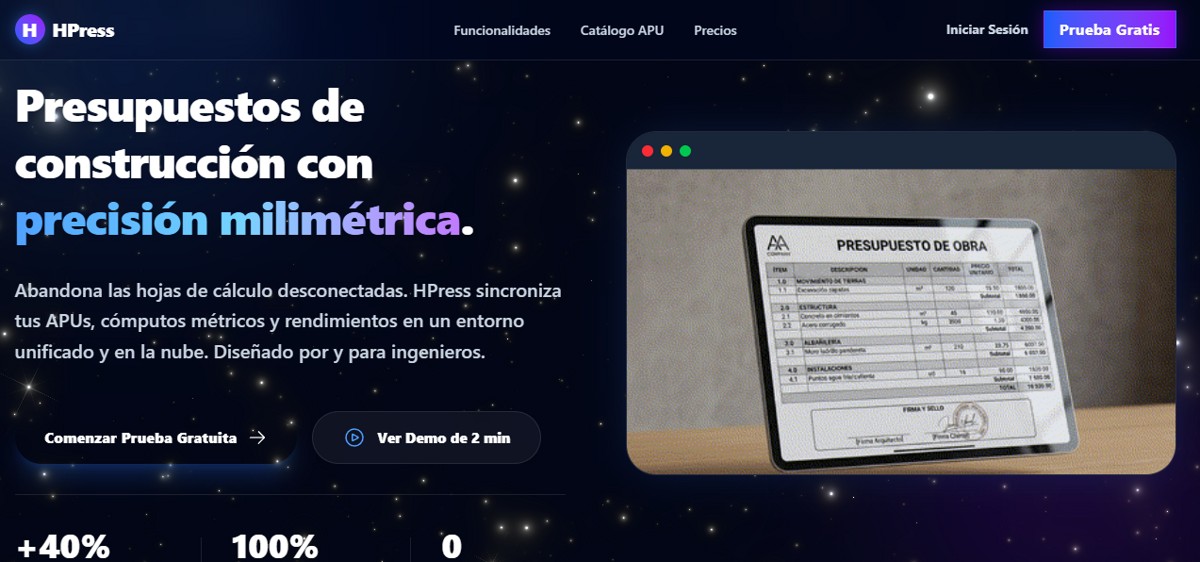 HPress-Calculo de presupuestos de obra